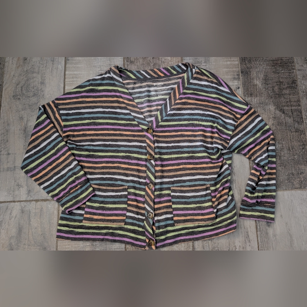Colorful Striped Women's Cardigan